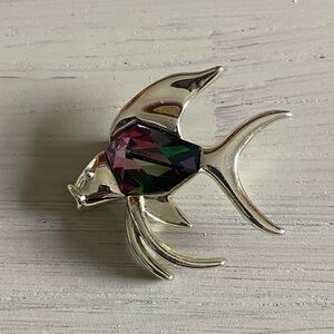 Vintage Sarah Coventry Rhinestone Fish Brooch/ Pin